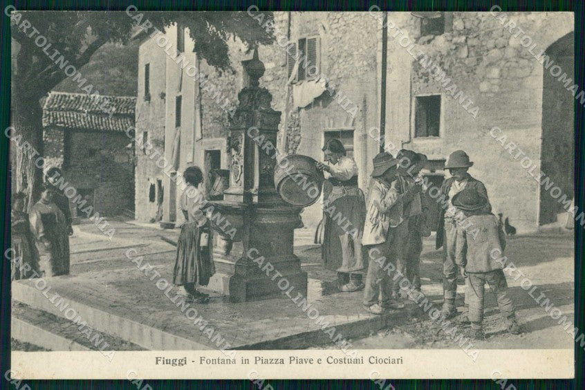 Frosinone Fiuggi Fontana Piazza Piave Costumi Alterocca 41639 cartolina RB7862 – fronte