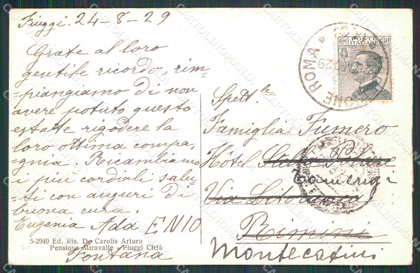 Frosinone Fiuggi Centro cartolina RB7866 – retro