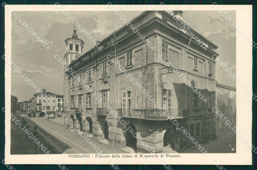 Cuneo Fossano Palazzo della Cassa di Risparmio cartolina RB7884 – fronte