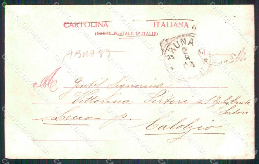 Como Brunate Panorama dal Falchetto Modiano 8042 ABRASA cartolina RB7927 – retro