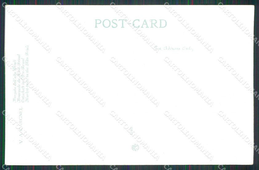 Udine Città Borgata dell'Alto Friuli V.A. Cargnel cartolina RB7945 – retro