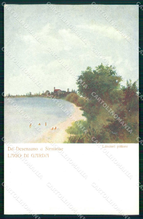 Brescia Desenzano Lago di Garda Landori Pittore cartolina RB7959 – fronte