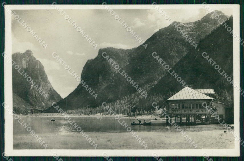 Bolzano Dobbiaco Lago di Ristorante Foto cartolina RB7980 – fronte