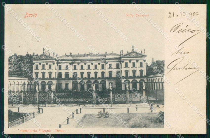 Milano Monza Desio Villa Traversi cartolina RB7986 – fronte