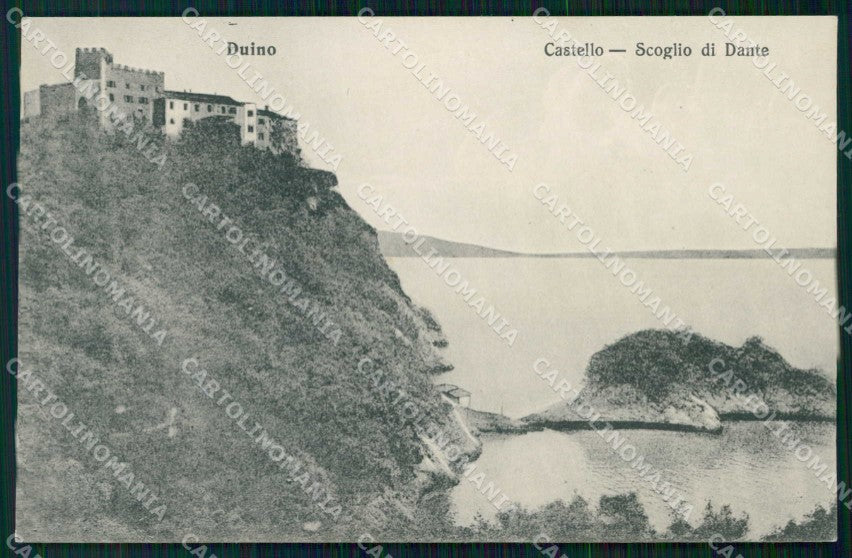 Trieste Duino Castello Scoglio di Dante cartolina RB7993 – fronte