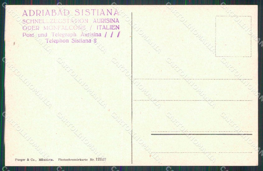 Trieste Duino Castello cartolina RB8000 – retro