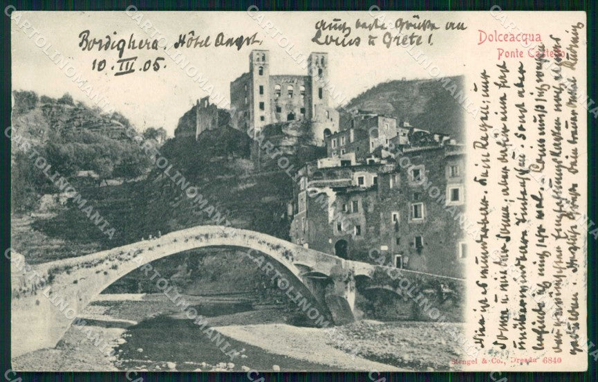 Imperia Dolceacqua Ponte Castello Stengel 6840 Foto cartolina RB8008 – fronte