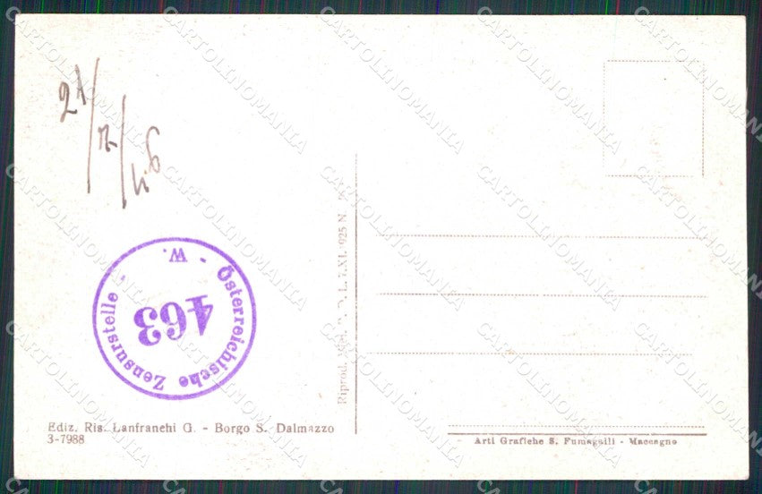 Cuneo Francia Provenza Tenda Valle Roia cartolina RB8026 – retro