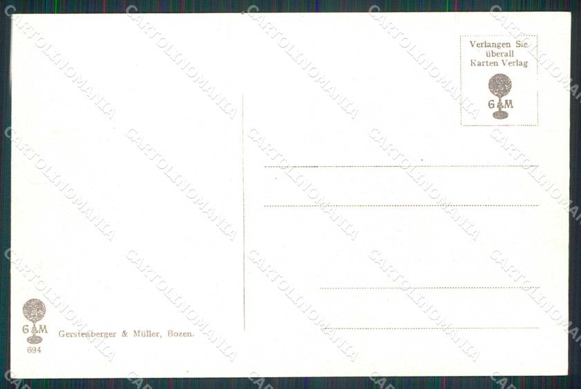 Bolzano Braies Lago Barca cartolina RB8027 – retro