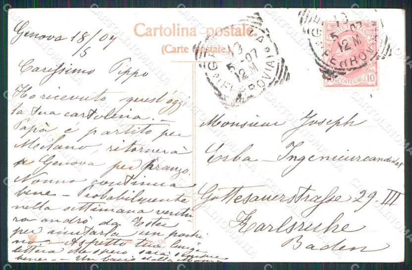 Genova Città Palazzo S. Giorgio cartolina RB8034 – retro