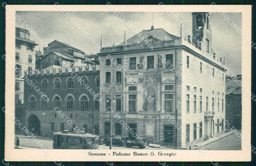 Genova Città Palazzo Banco S. Giorgio cartolina RB8035 – fronte