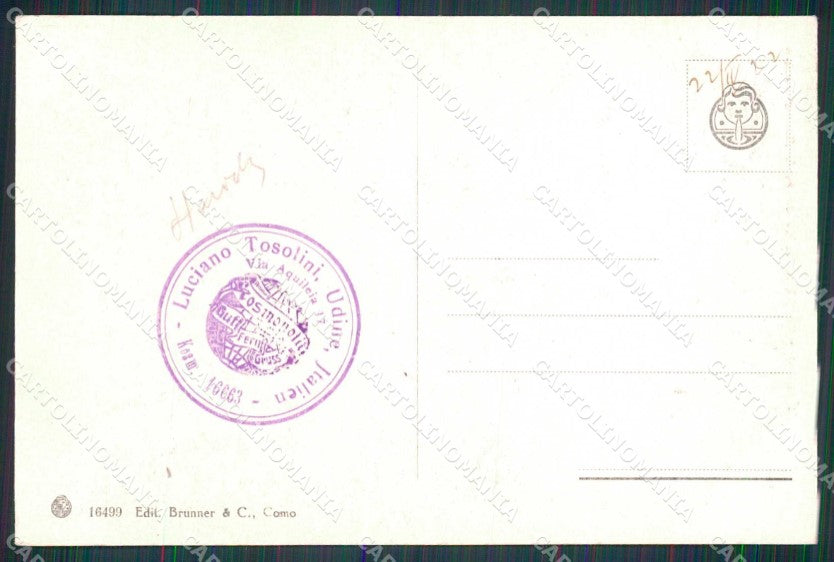 Genova Città Via XX Settembre Tram Brunner 16499 cartolina RB8040 – retro