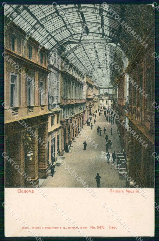 Genova Città Galleria Mazzini cartolina RB8042 – fronte