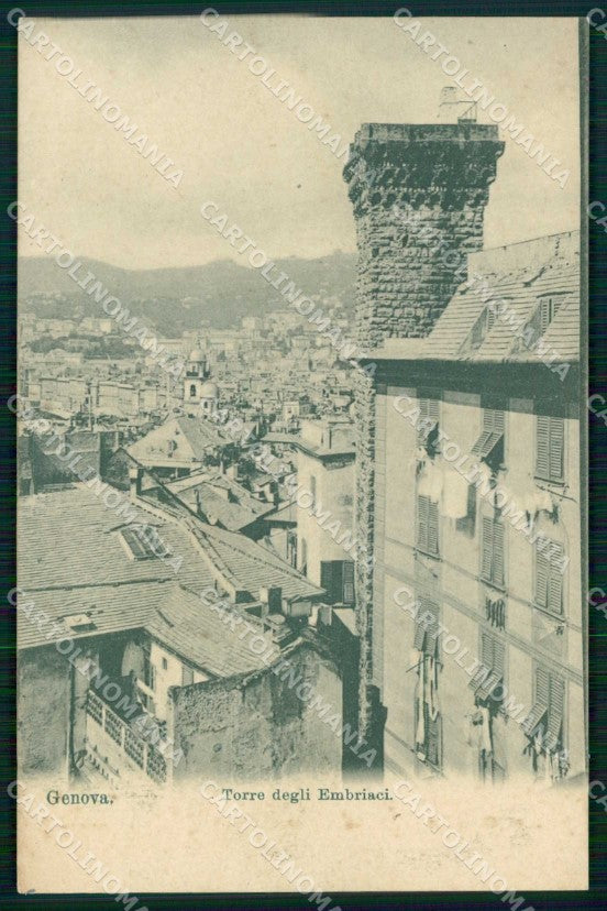 Genova Città Torre degli Embriaci cartolina RB8043 – fronte