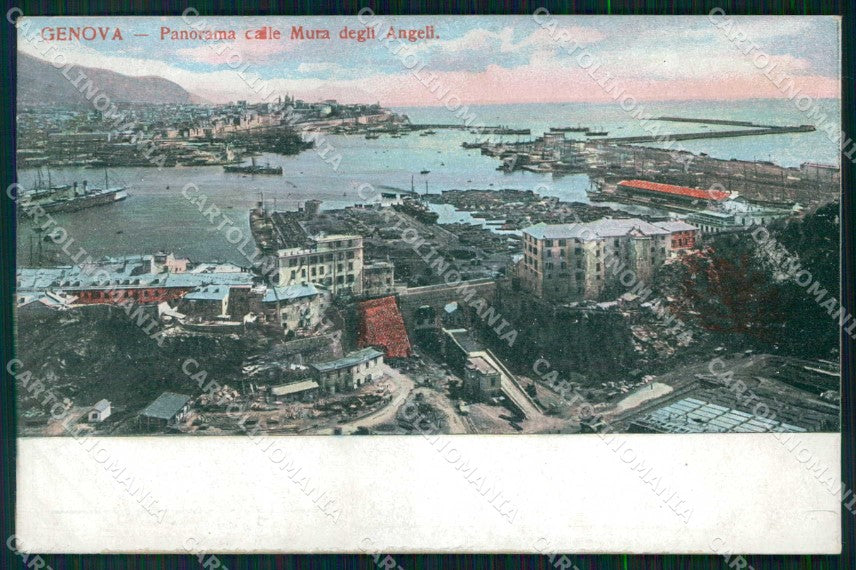 Genova Città Veduta dalle Mura degli Angeli cartolina RB8046 – fronte