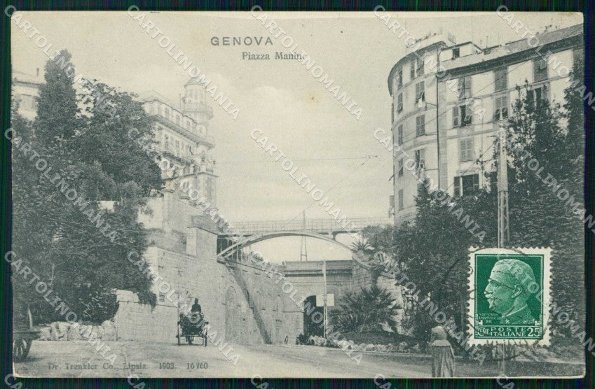 Genova Città Piazza Manin Trenkler 16760 cartolina RB8054 – fronte