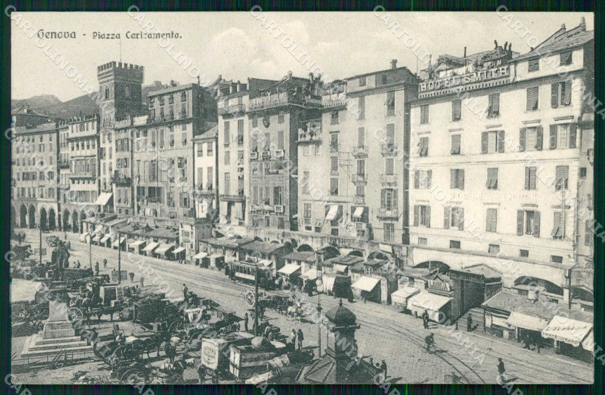 Genova Città Piazza Caricamento Brunner 64 cartolina RB8056 – fronte