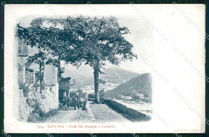 Genova Città Valle del Bisagno e Camposanto cartolina RB8068 – fronte
