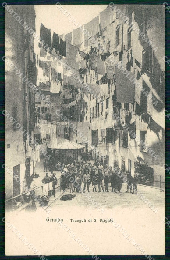Genova Città Truogoli di S. Brigida Brunner 28 cartolina RB8070 – fronte