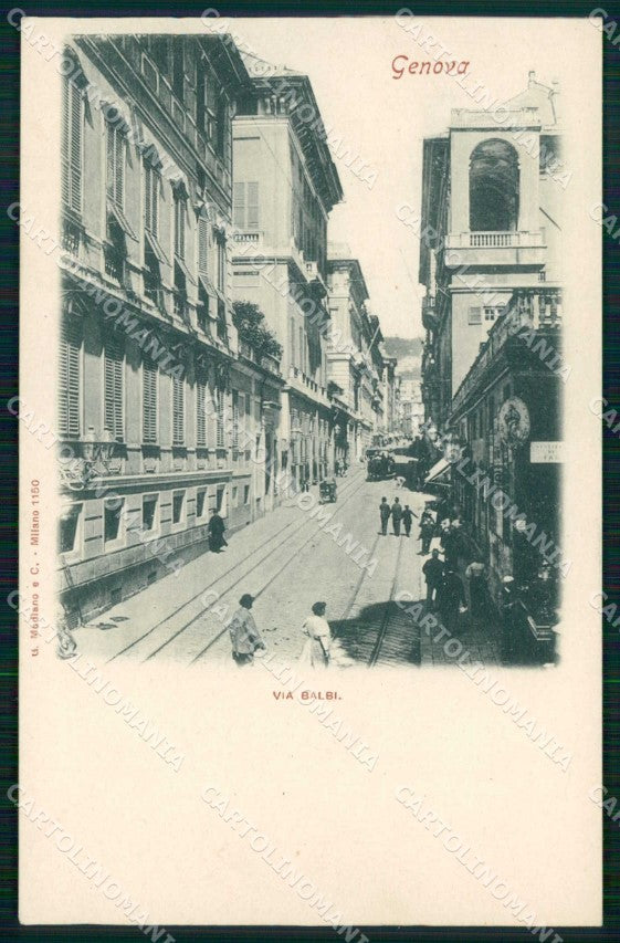 Genova Città Via Balbi Modiano 1150 cartolina RB8081 – fronte