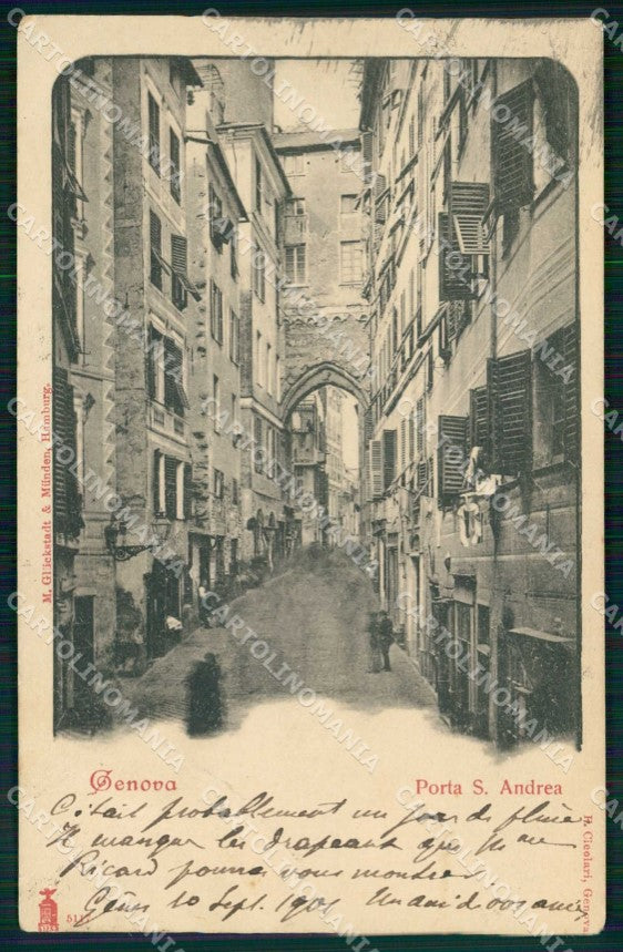 Genova Città Porta S. Andrea PIEGA cartolina RB8097 – fronte