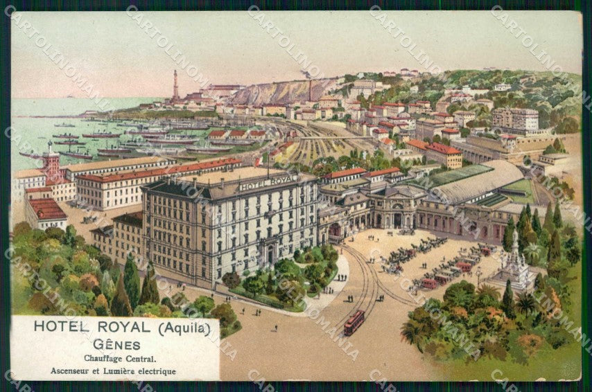 Genova Città Hotel Royal cartolina RB8106 – fronte