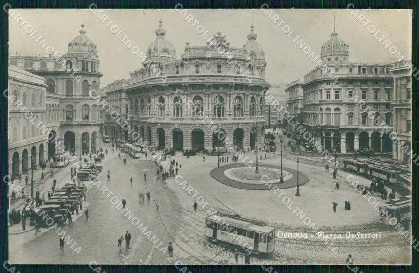 Genova Città Piazza de Ferrari Tram Foto cartolina RB8117 – fronte