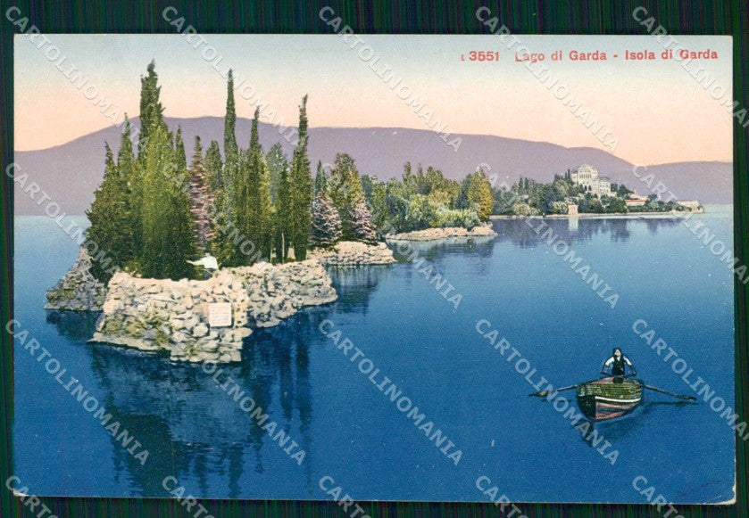 Brescia Isola di Garda Lago Barca cartolina RB8138 – fronte