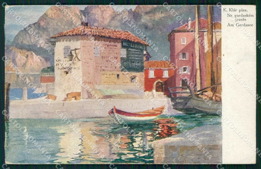 Verona Garda Barca Klar cartolina RB8142 – fronte