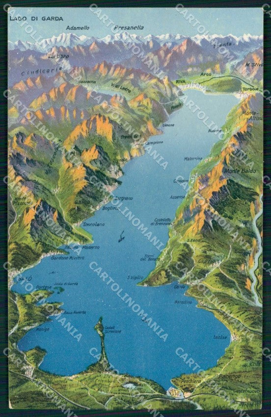 Verona Garda Lago Mappa cartolina RB8154 – fronte