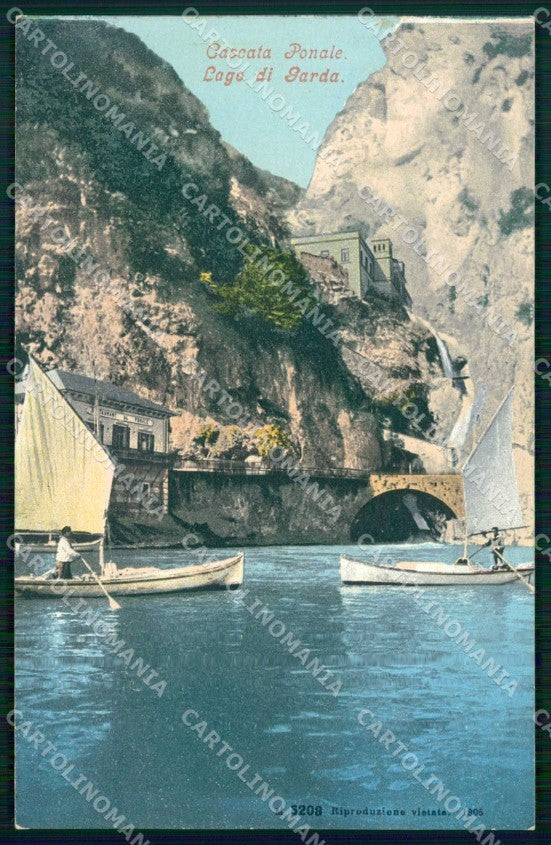 Verona Garda Lago Cascata Ponale Barche cartolina RB8165 – fronte