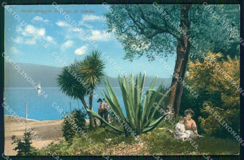 Verona Garda Spiaggia del Lago cartolina RB8167 – fronte
