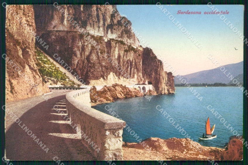 Brescia Tignale Gardesana Occidentale Brunner 300-7 Barca cartolina RB8169 – fronte