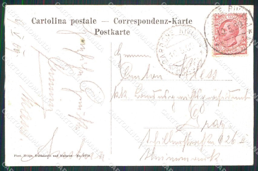 Brescia Gardone Riviera Giardino del Grand Hotel Barca cartolina RB8179 – retro