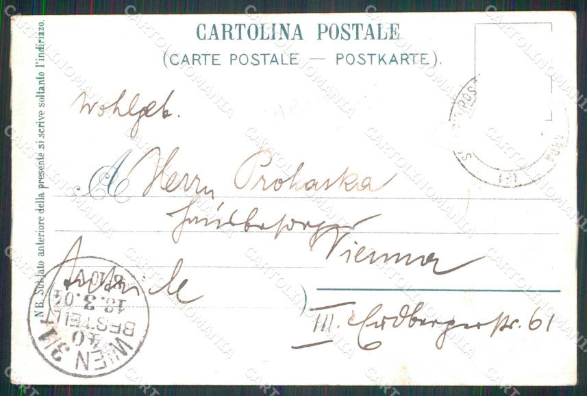 Brescia Gardone Riviera Grand Hotel Pensione Haberlin ABRASA cartolina RB8189 – retro