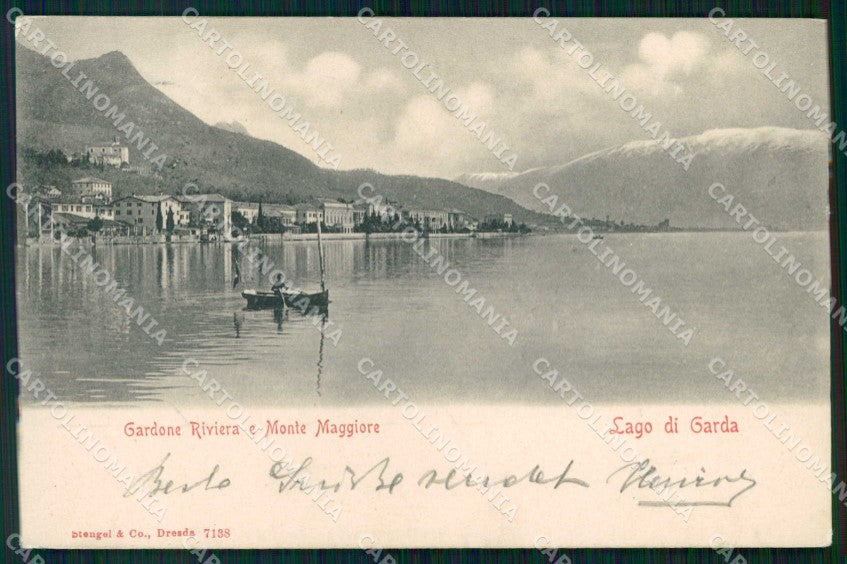 Brescia Gardone Riviera Monte Maggiore Barca Stengel 7138 cartolina RB8191 – fronte