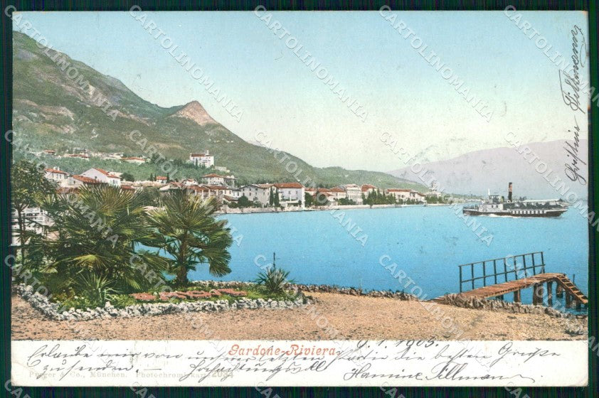 Brescia Gardone Riviera Lago Piroscafo cartolina RB8192 – fronte