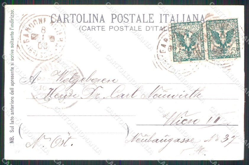 Brescia Gardone Riviera Lago Piroscafo cartolina RB8192 – retro
