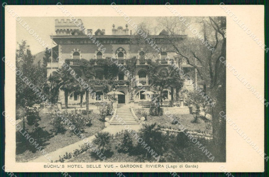 Brescia Gardone Riviera Buchl's Hotel Belle Vue cartolina RB8200 – fronte