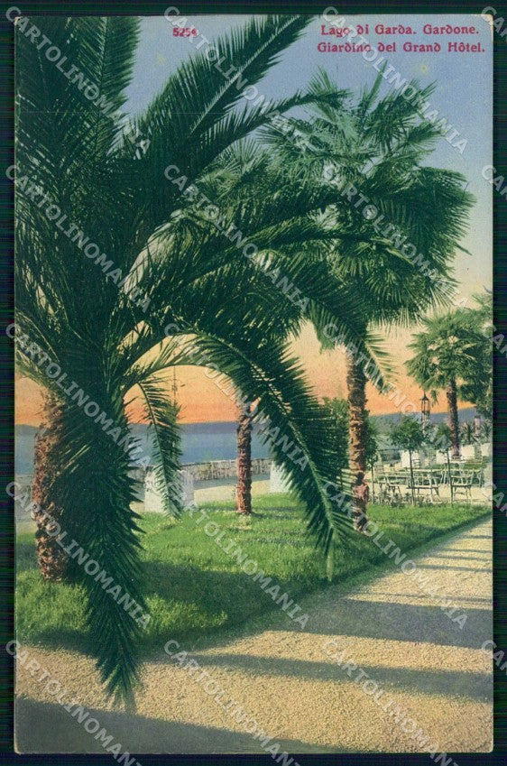 Brescia Gardone Riviera Giardino del Grand Hotel cartolina RB8203 – fronte
