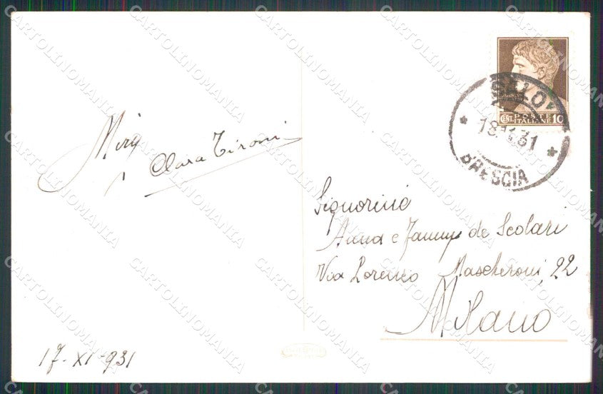 Brescia Gardone Riviera Lago cartolina RB8208 – retro