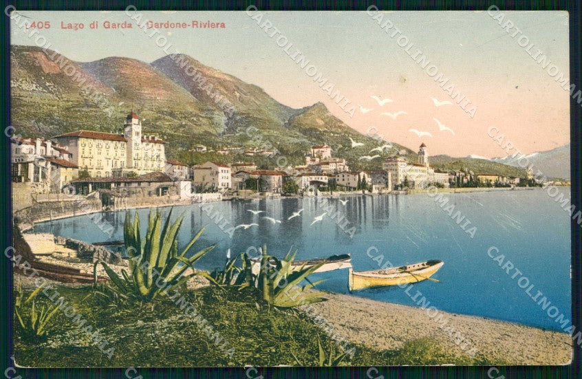 Brescia Gardone Riviera Lago Barca cartolina RB8209 – fronte
