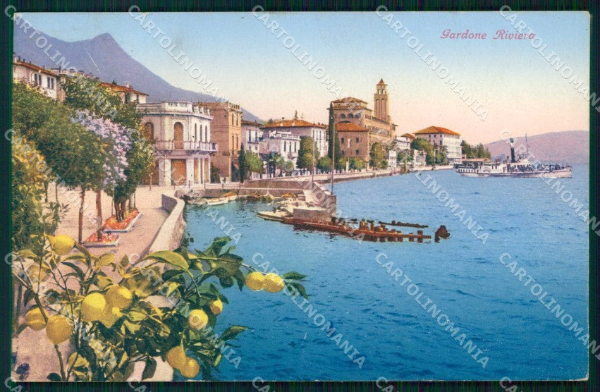 Brescia Gardone Riviera Lago Piroscafo Brunner 306-13 cartolina RB8216 – fronte