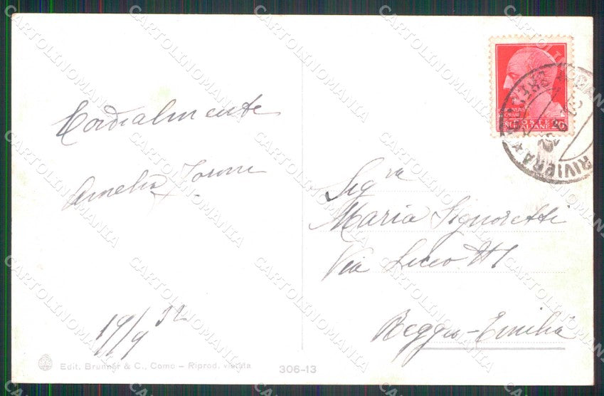 Brescia Gardone Riviera Lago Piroscafo Brunner 306-13 cartolina RB8216 – retro