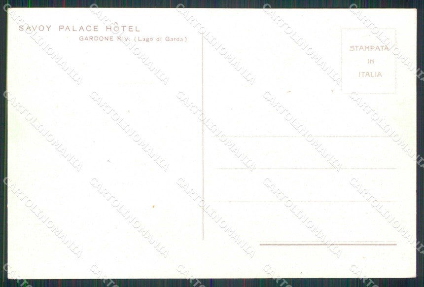 Brescia Gardone Riviera Savoy Palace Hotel cartolina RB8229 – retro