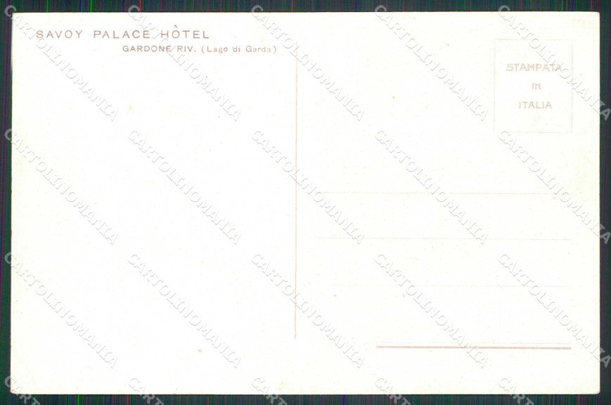 Brescia Gardone Riviera Savoy Palace Hotel cartolina RB8232 – retro