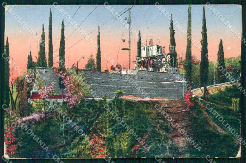 Brescia Gardone Riviera Nave Puglia nel Parco villa D'Annunzio cartolina RB8237 – fronte