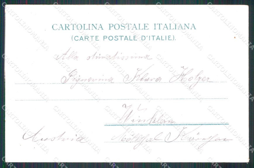 Brescia Gardone Riviera Torre Ruhland Battello PIEGA cartolina RB8238 – retro