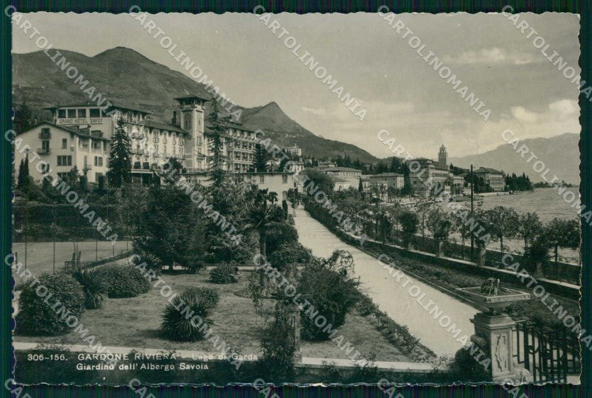 Brescia Gardone Riviera Albergo Savoia Foto Brunner 306-156 cartolina RB8240 – fronte