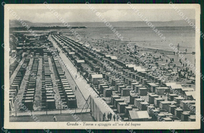 Gorizia Grado Tennis Spiaggia cartolina RB8255 – fronte